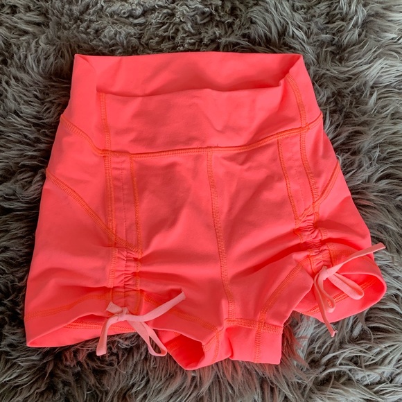 Lululemon Neon Pink Self-Tie Shorts
